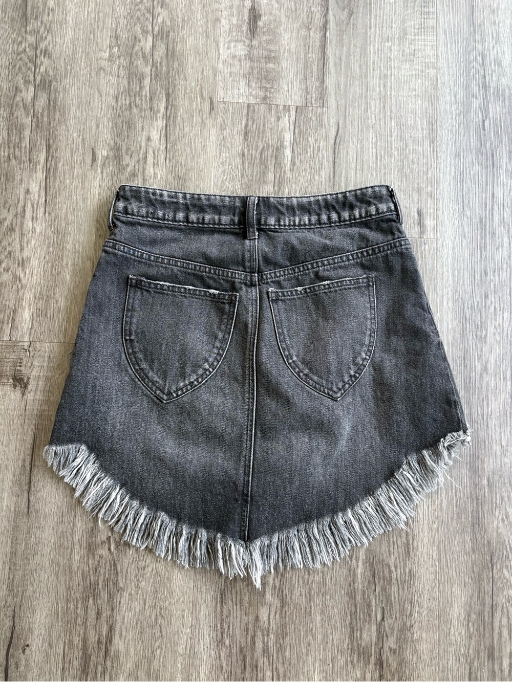 Free People We The Free Black Denim Mini Skirt 26